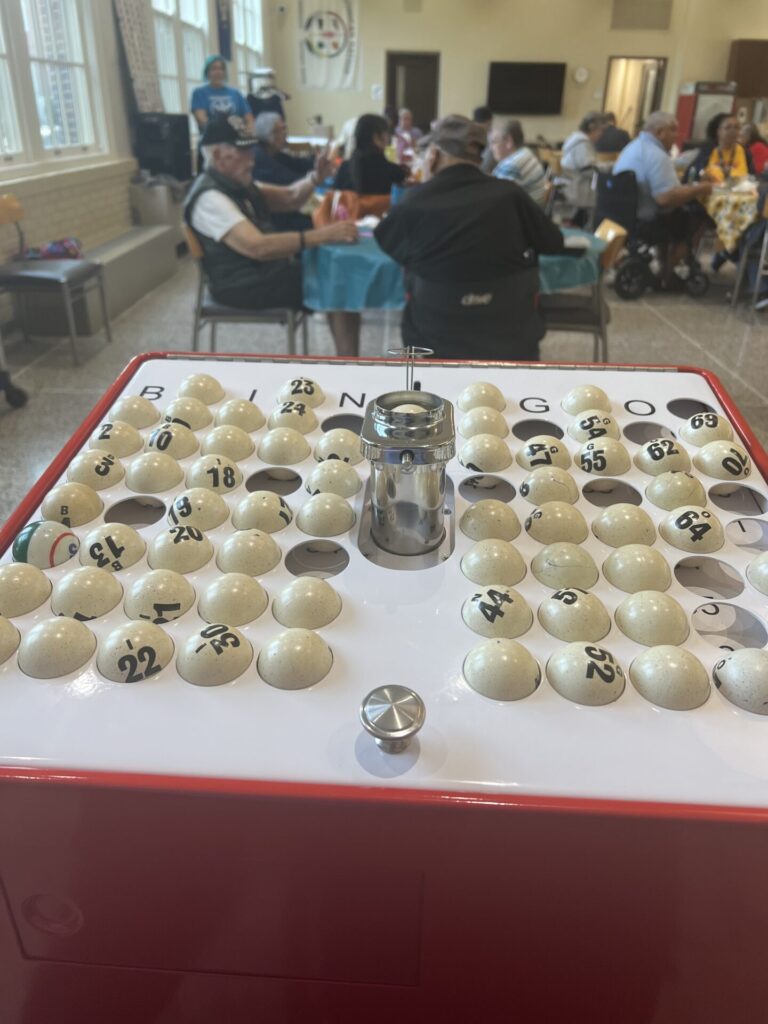 View of a bingo game in progress at ICOTE