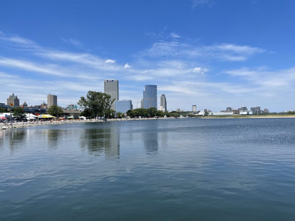 Milwaukee skyline & Lake Michigan